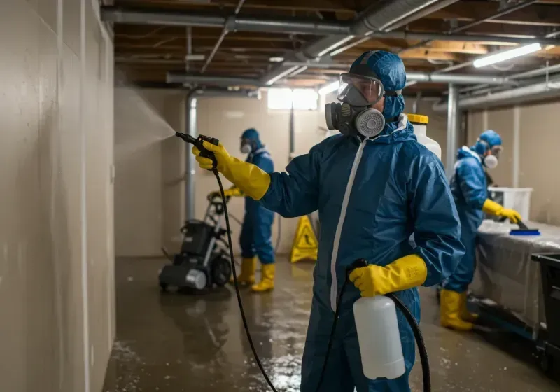 Basement Sanitization and Antimicrobial Treatment process in Lionville, PA