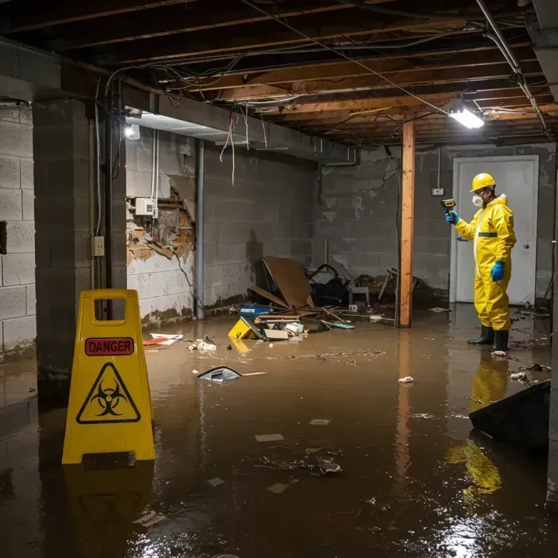 Flooded Basement Electrical Hazard in Lionville, PA Property